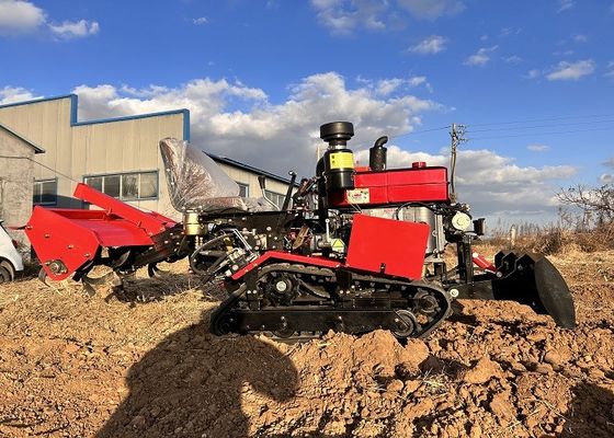Pertanian Kultivator Rotary Tiller Pertanian Crawler Mini Traktor 25 Hp