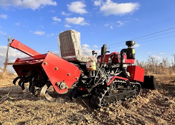Pertanian Kultivator Rotary Tiller Pertanian Crawler Mini Traktor 25 Hp