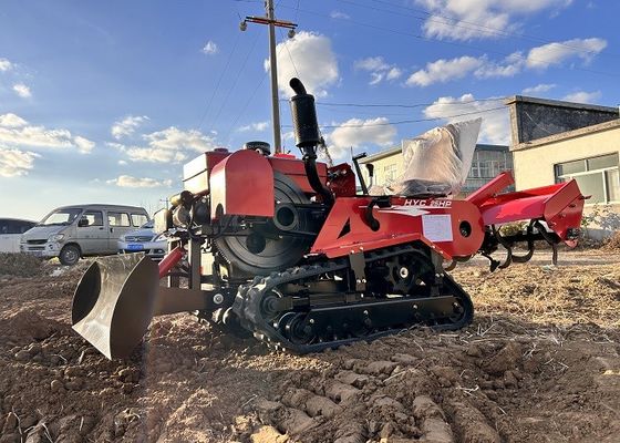 Pertanian Kultivator Rotary Tiller Pertanian Crawler Mini Traktor 25 Hp