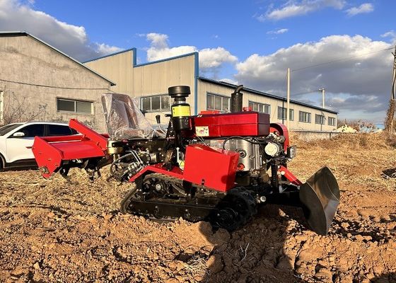 Pertanian Kultivator Rotary Tiller Pertanian Crawler Mini Traktor 25 Hp
