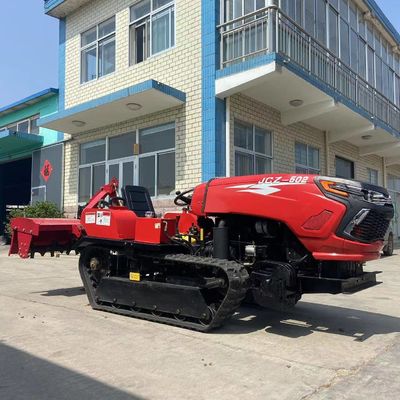 Multifungsi Kompak Crawler Traktor Peralatan Pertanian Dengan Loader Dan Backhoe