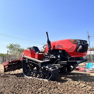 Multifungsi Kompak Crawler Traktor Peralatan Pertanian Dengan Loader Dan Backhoe