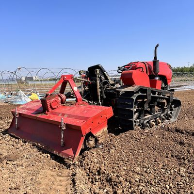 Multifungsi Kompak Crawler Traktor Peralatan Pertanian Dengan Loader Dan Backhoe