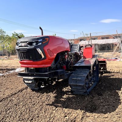 Multifungsi Kompak Crawler Traktor Peralatan Pertanian Dengan Loader Dan Backhoe