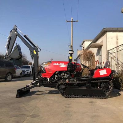 Rotary 50HP dry land crawler traktor kultivator dengan excavator