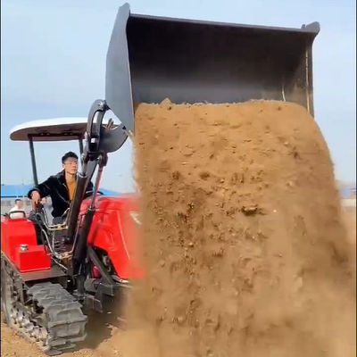 Mesin berat Pertanian 80Hp Crawler Kompak Traktor Dengan Loader