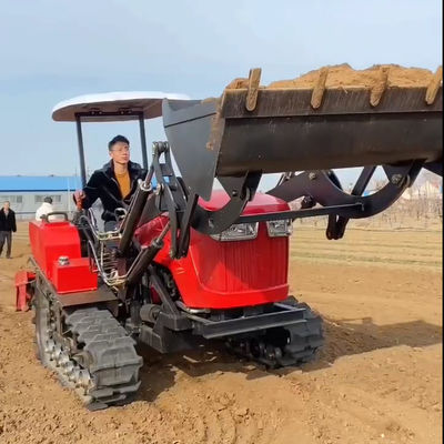 Mesin berat Pertanian 80Hp Crawler Kompak Traktor Dengan Loader