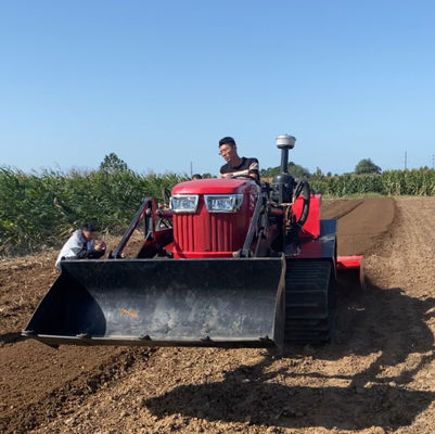 25 HP -120 HP Pertanian Crawler Traktor Peralatan Konstruksi Dengan Loader