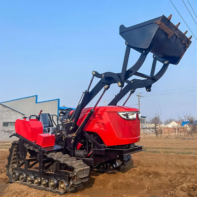 Mesin berat Pertanian 80Hp Crawler Kompak Traktor Dengan Loader