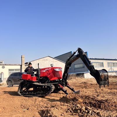 Pertanian 80HP Crawler Traktor Mini Dozer Traktor Peralatan Pertanian