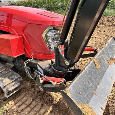 Kompak 100hp Crawler Traktor Compact Pertanian Traktor Hidraulik Dengan Front Loader / Excavator