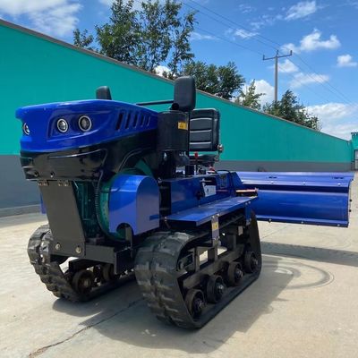 Rotary Tiller Crawler Tractor 25Hp 35 HP Peralatan Pertanian dengan Bulldozer