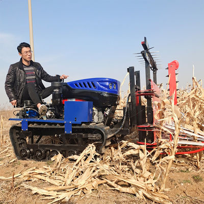 Rotary Tiller Crawler Tractor 25Hp 35 HP Peralatan Pertanian dengan Bulldozer