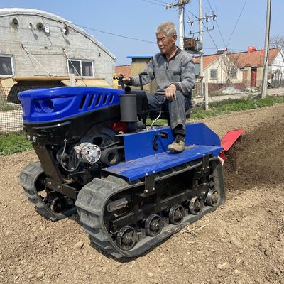 Rotary Tiller Crawler Tractor 25Hp 35 HP Peralatan Pertanian dengan Bulldozer