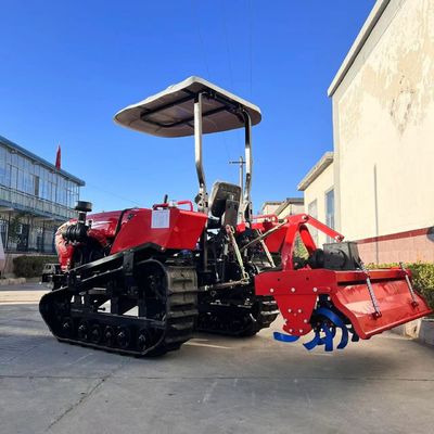 Traktor kecil 50HP Paddy Field Crawler dengan peralatan tambahan
