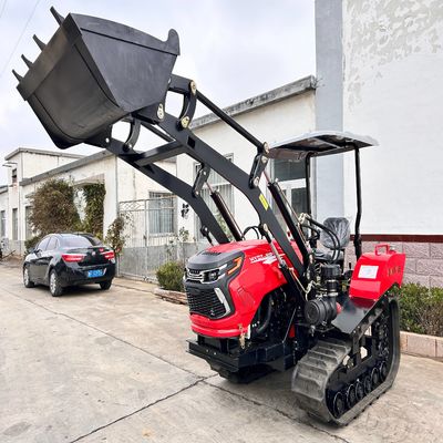 Mini 50HP Paddy Field Crawler Traktor Dengan Mesin Gearbox CE Sertifikasi