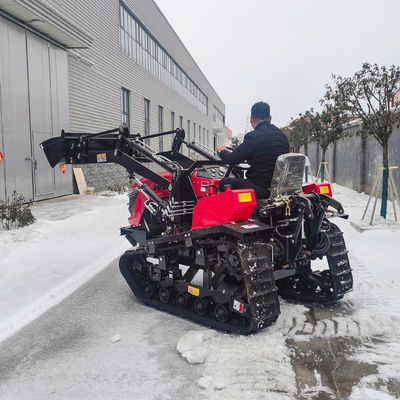 OEM ODM Pertanian Crawler Traktor / Mini Traktor 50 Hp Dengan Front End Bucket