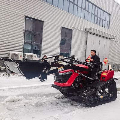 OEM ODM Pertanian Crawler Traktor / Mini Traktor 50 Hp Dengan Front End Bucket