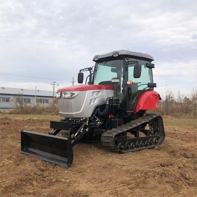 120HP Cab tertutup Traktor Pertanian Peralatan Traktor Mini Crawler dengan mesin diesel
