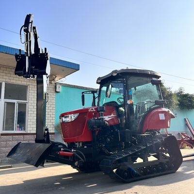 120HP Cab tertutup Traktor Pertanian Peralatan Traktor Mini Crawler dengan mesin diesel