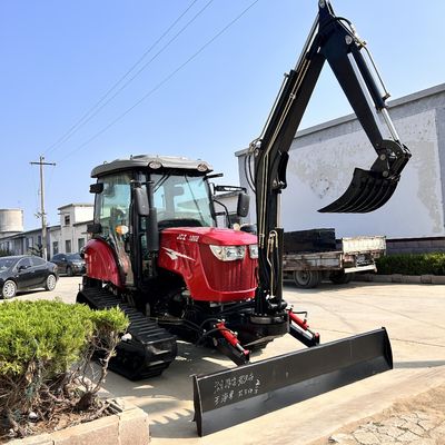 120HP Cab tertutup Traktor Pertanian Peralatan Traktor Mini Crawler dengan mesin diesel