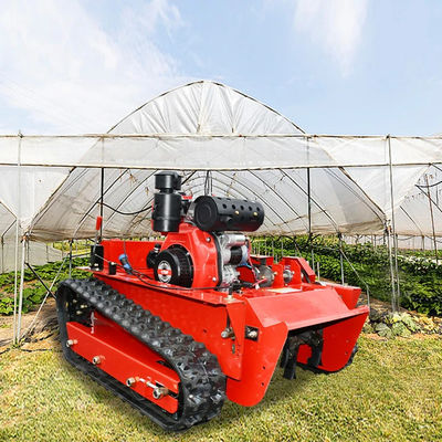 Multifungsi Remote Control Crawler Lawn Mower 1200mm Lebar Flail Mower 12HP