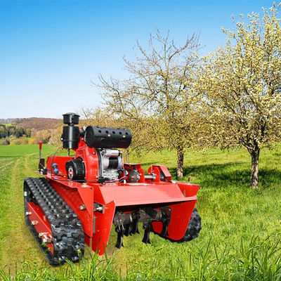 Multifungsi Remote Control Crawler Lawn Mower 1200mm Lebar Flail Mower 12HP