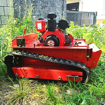 Multifungsi Remote Control Crawler Lawn Mower 1200mm Lebar Flail Mower 12HP
