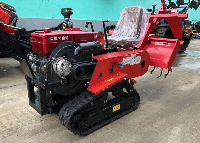 25Hp Mini Paddy Crawler Peralatan Konstruksi Power Tiller berjalan traktor dengan mesin diesel