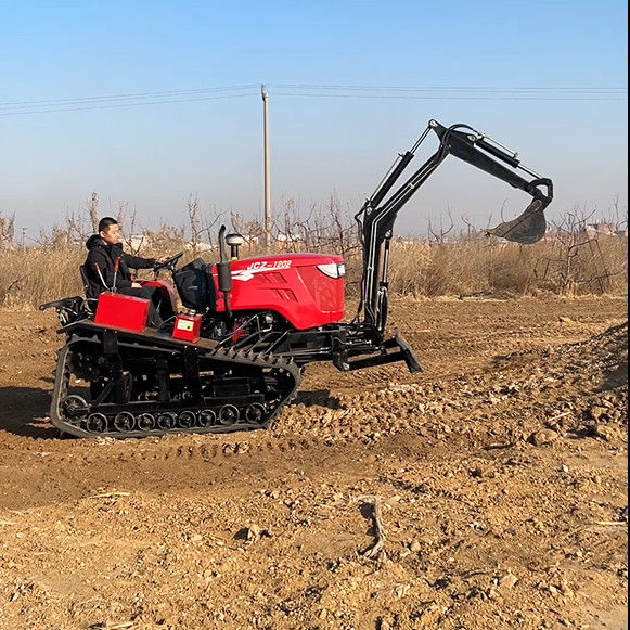 New 80Hp Crawler Cultivator Ditching Weeding dan Bulldozing Mini Track Tractor untuk Rotary Tillage