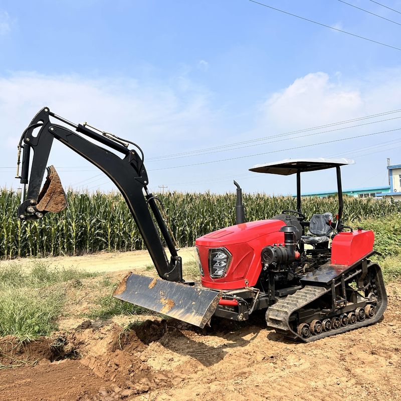 80HP Pertanian Mesin Peralatan Pertanian Kultivator Rotary Tiller Pertanian Mini Crawler Traktor