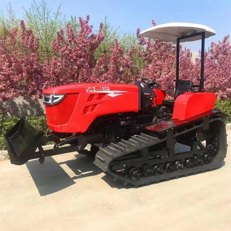 Mesin Diesel 120 tenaga kuda Traktor Taman 4 Roda Penggerak Kecil Dengan Rotary Tiller